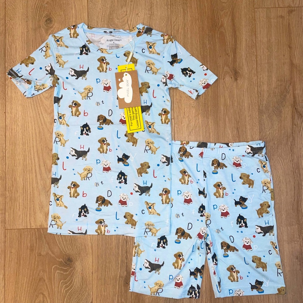 Bamboo dog alphabet pajamas